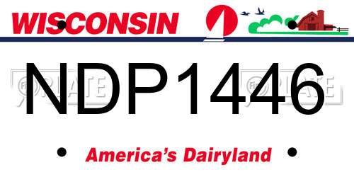 NDP1446 Wisconsin License Plate