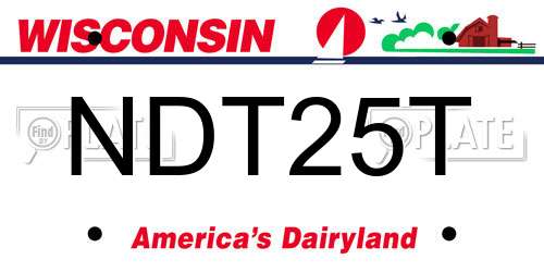 NDT25T Wisconsin License Plate