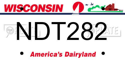 NDT282 Wisconsin License Plate