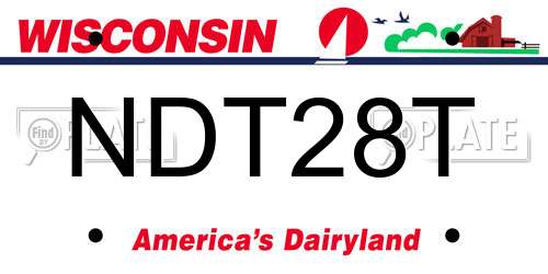 NDT28T Wisconsin License Plate