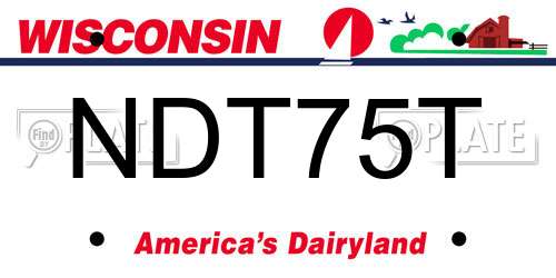 NDT75T Wisconsin License Plate