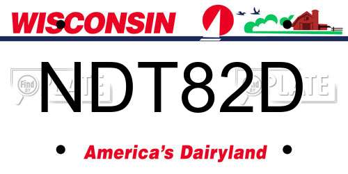 NDT82D Wisconsin License Plate