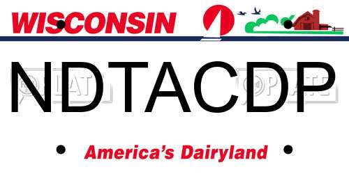 NDTACDP Wisconsin License Plate