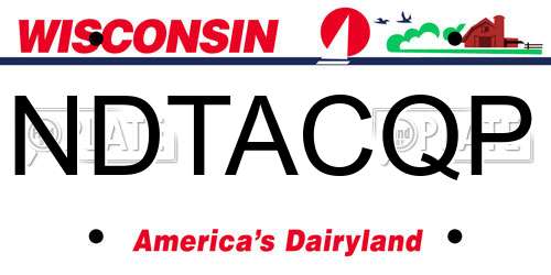 NDTACQP Wisconsin License Plate
