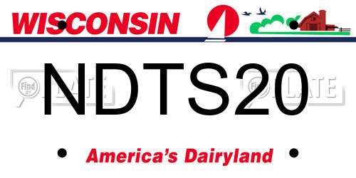 NDTS20 Wisconsin License Plate