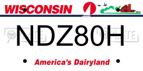 NDZ80H Wisconsin License Plate