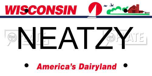 NEATZY Wisconsin License Plate