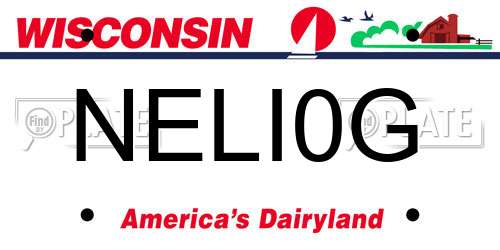 NELI0G Wisconsin License Plate