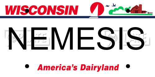 NEMESIS Wisconsin License Plate