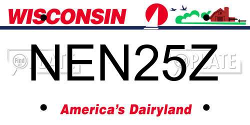NEN25Z Wisconsin License Plate