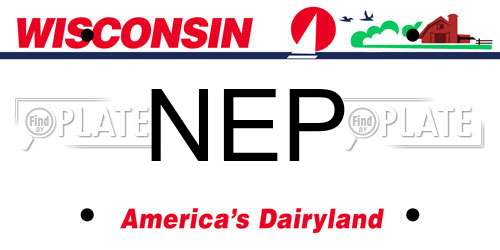 NEP Wisconsin License Plate