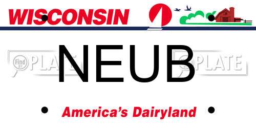 NEUB Wisconsin License Plate