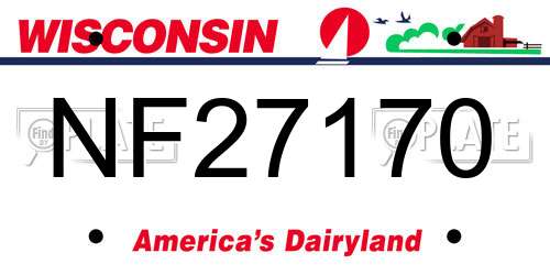 NF27170 Wisconsin License Plate