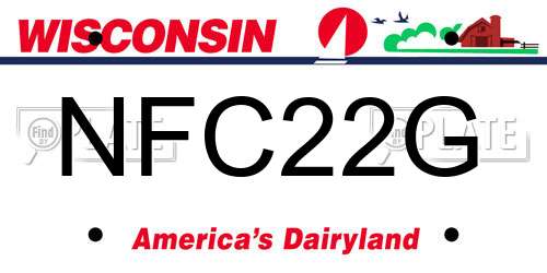 NFC22G Wisconsin License Plate
