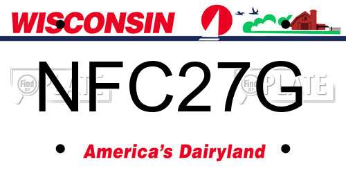 NFC27G Wisconsin License Plate