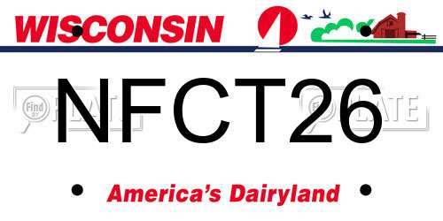 NFCT26 Wisconsin License Plate