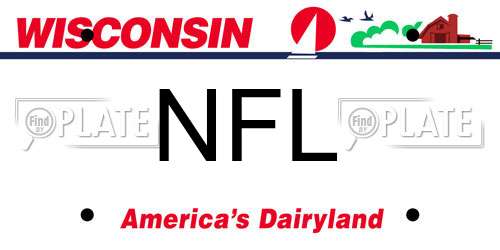 NFL Wisconsin License Plate