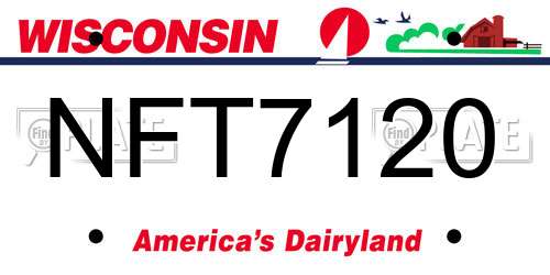 NFT7120 Wisconsin License Plate