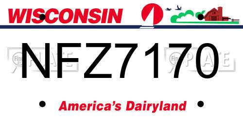 NFZ7170 Wisconsin License Plate