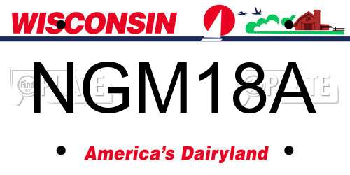NGM18A Wisconsin License Plate