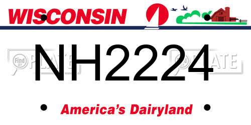 NH2224 Wisconsin License Plate