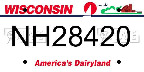 NH28420 Wisconsin License Plate