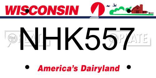 NHK557 Wisconsin License Plate