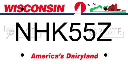 NHK55Z Wisconsin License Plate