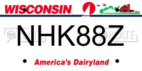 NHK88Z Wisconsin License Plate