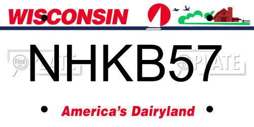NHKB57 Wisconsin License Plate