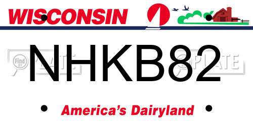 NHKB82 Wisconsin License Plate