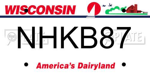 NHKB87 Wisconsin License Plate