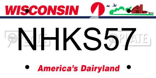 NHKS57 Wisconsin License Plate
