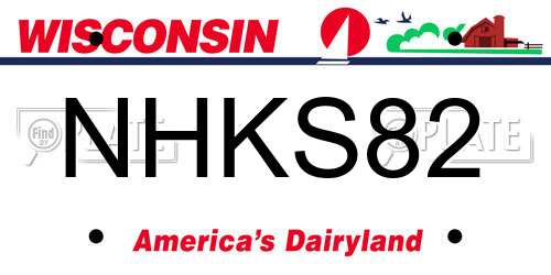 NHKS82 Wisconsin License Plate