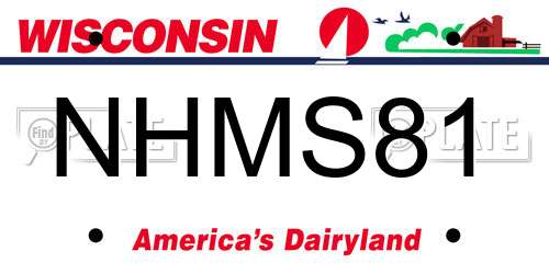 NHMS81 Wisconsin License Plate