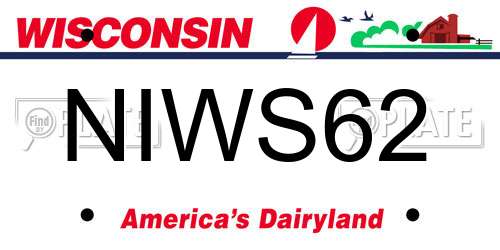 NIWS62 Wisconsin License Plate