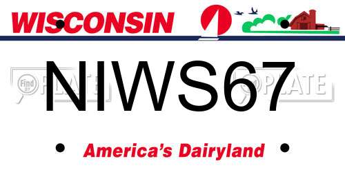 NIWS67 Wisconsin License Plate