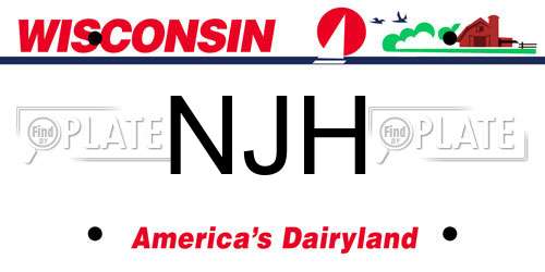 NJH Wisconsin License Plate