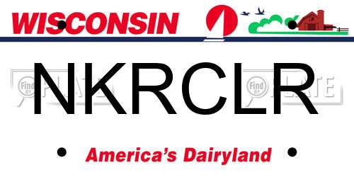 NKRCLR Wisconsin License Plate