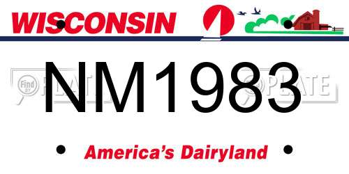 NM1983 Wisconsin License Plate