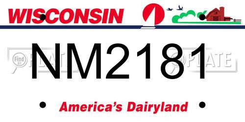 NM2181 Wisconsin License Plate