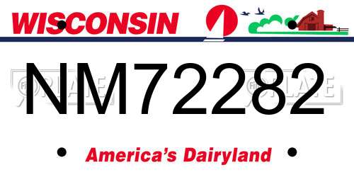 NM72282 Wisconsin License Plate