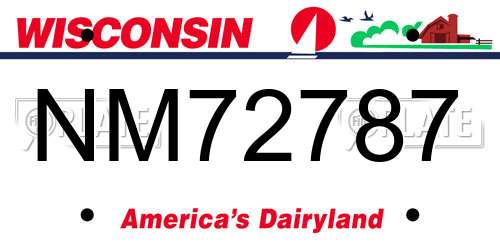 NM72787 Wisconsin License Plate