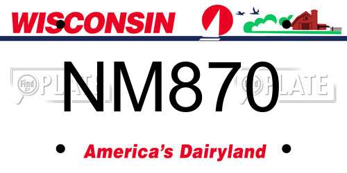 NM870 Wisconsin License Plate
