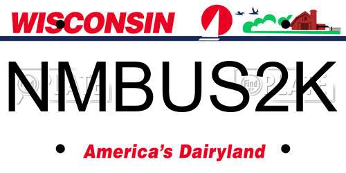 NMBUS2K Wisconsin License Plate