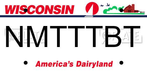 NMTTTBT Wisconsin License Plate
