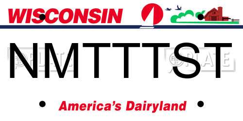 NMTTTST Wisconsin License Plate