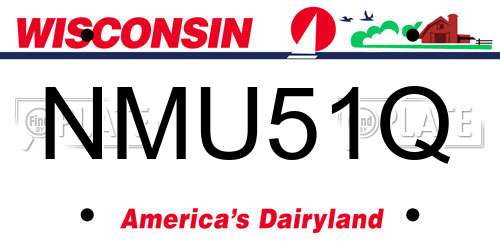 NMU51Q Wisconsin License Plate