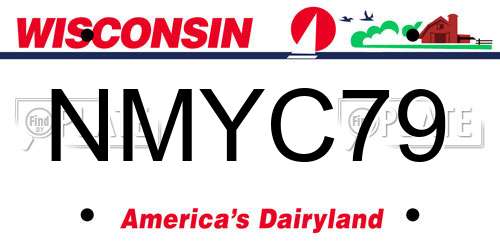 NMYC79 Wisconsin License Plate