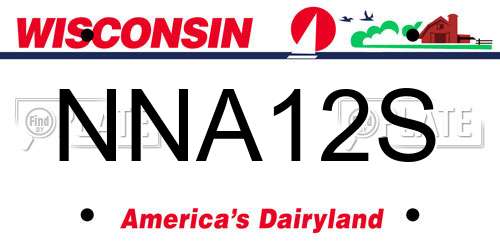 NNA12S Wisconsin License Plate